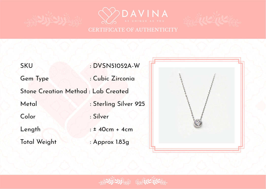 DAVINA Ladies Sandra Necklace Sterling Silver 925