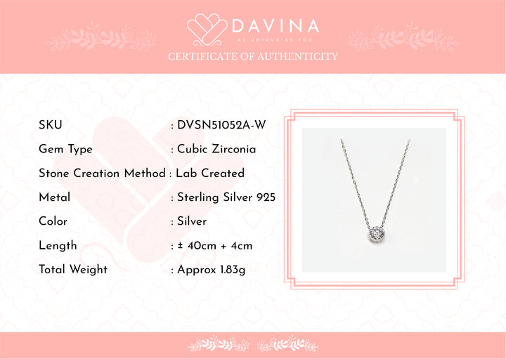 DAVINA Ladies Sandra Necklace Sterling Silver 925