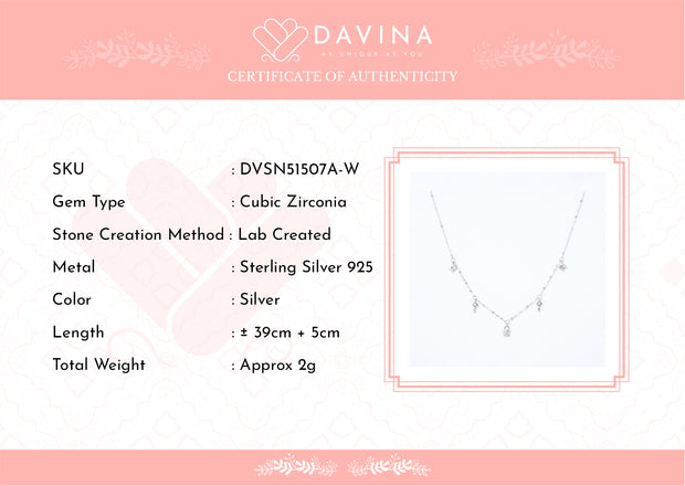 DAVINA Ladies Graciela Necklace Sterling Silver 925