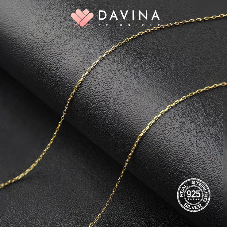 Davina Ladies Beatrix Necklace Gold Color Sterling Silver 925