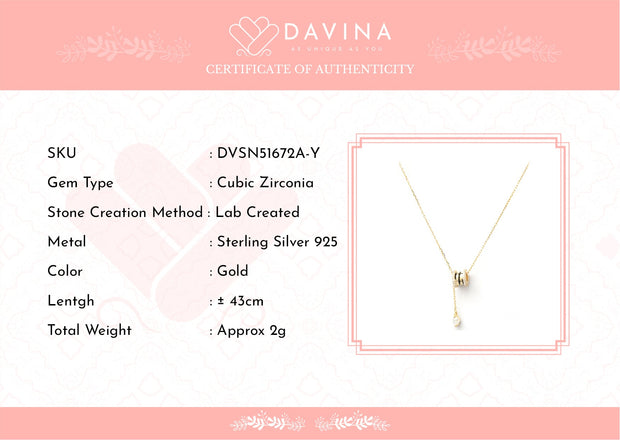 Davina Ladies Beatrix Necklace Gold Color S925