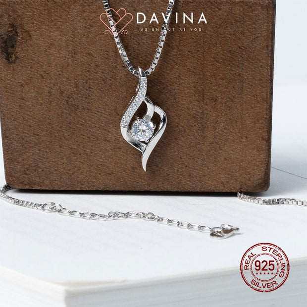 DAVINA Ladies Lidya Necklace Silver Color S925