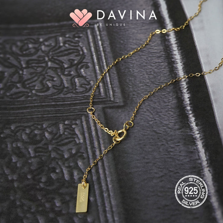 DAVINA Ladies Faith Necklace Gold Color Sterling Silver 925