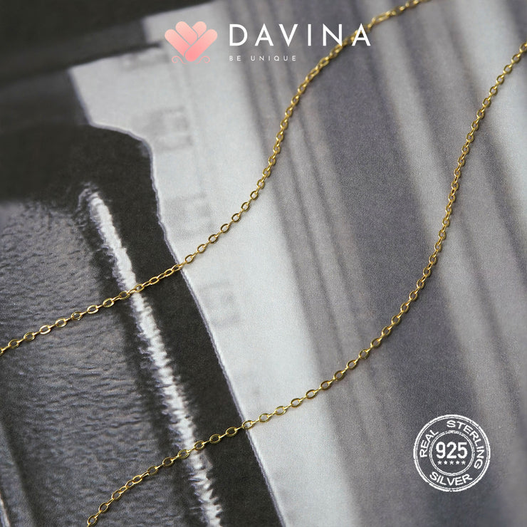 DAVINA Ladies Faith Necklace Gold Color Sterling Silver 925