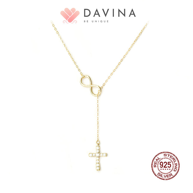 DAVINA Ladies Faith Necklace Gold Color S925