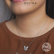 DAVINA Ladies Mikie Necklace Sterling Silver 925