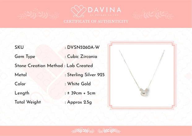 DAVINA Ladies Mikie Necklace Sterling Silver 925