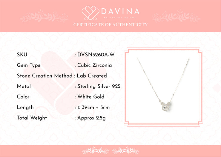 DAVINA Ladies Mikie Necklace Silver Color S925