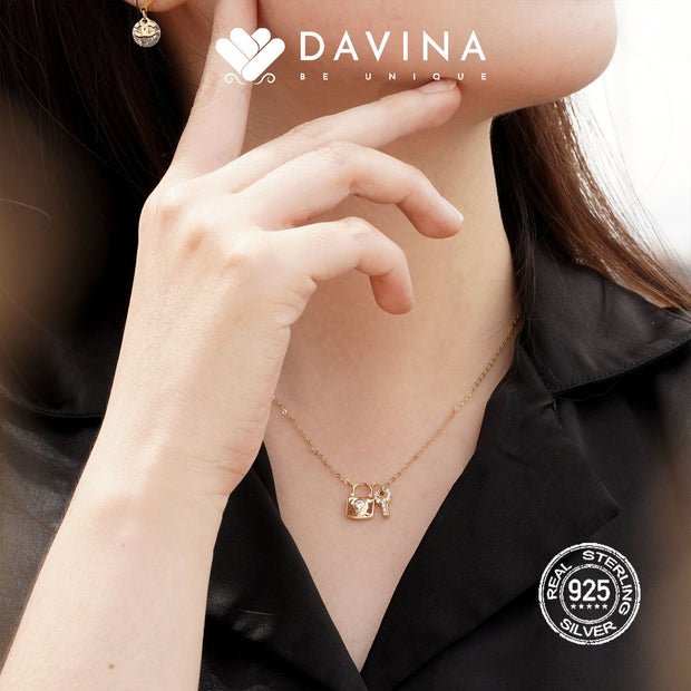DAVINA Ladies Soveila Necklace Gold Color S925
