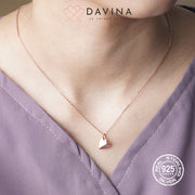 DAVINA Ladies Lovina Necklace Rose Gold Color S925