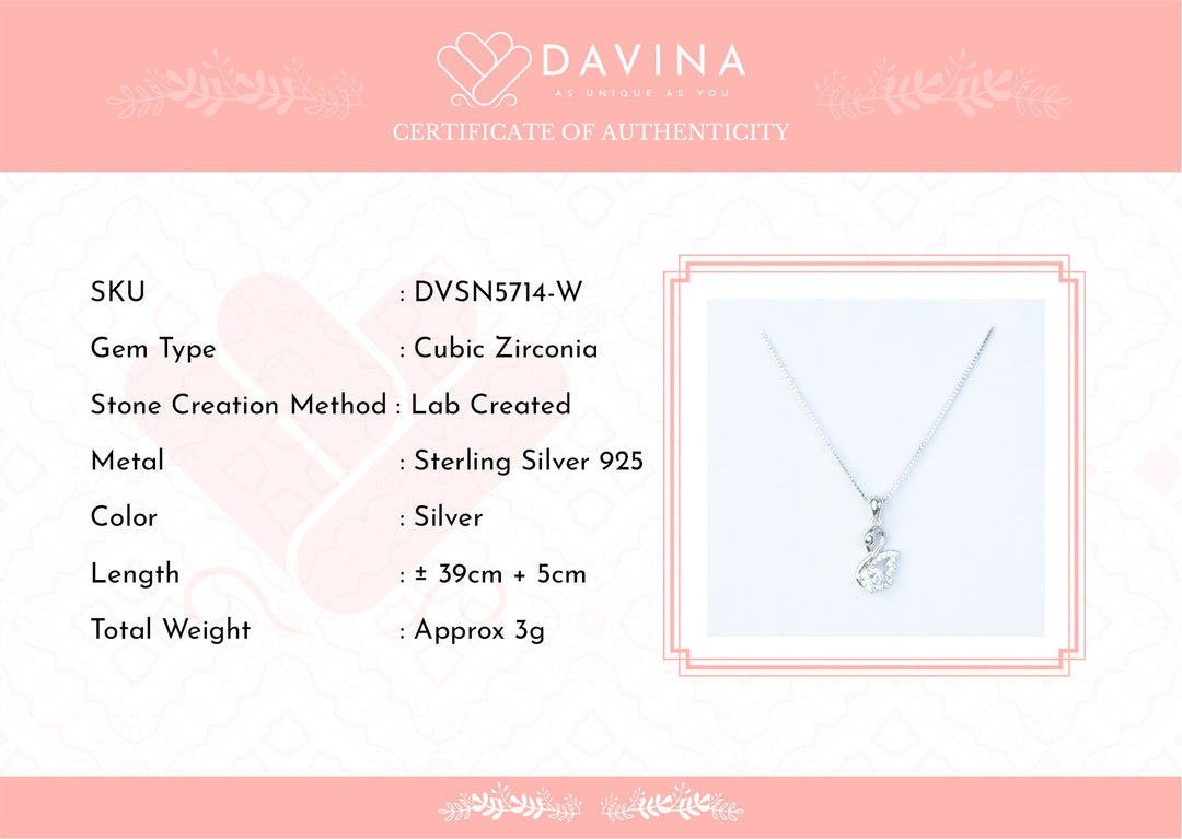 DAVINA Ladies Elvina Necklace Sterling Silver 925