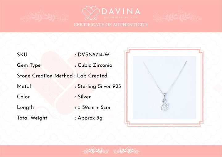 DAVINA Ladies Elvina Necklace Sterling Silver 925