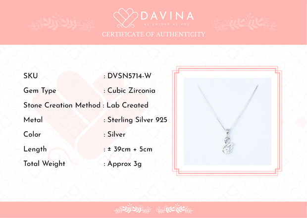 DAVINA Ladies Elvina Necklace Silver Color S925
