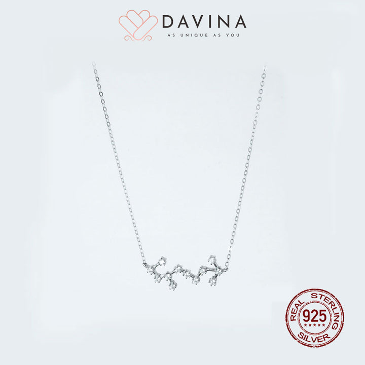 DAVINA Ladies Zodiac Necklace Sterling Silver 925