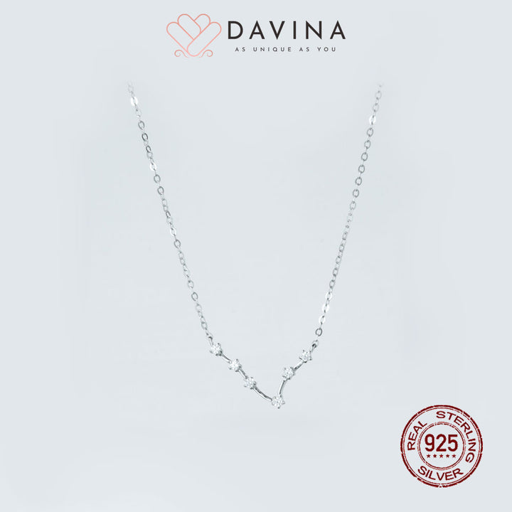 DAVINA Ladies Zodiac Necklace Sterling Silver 925