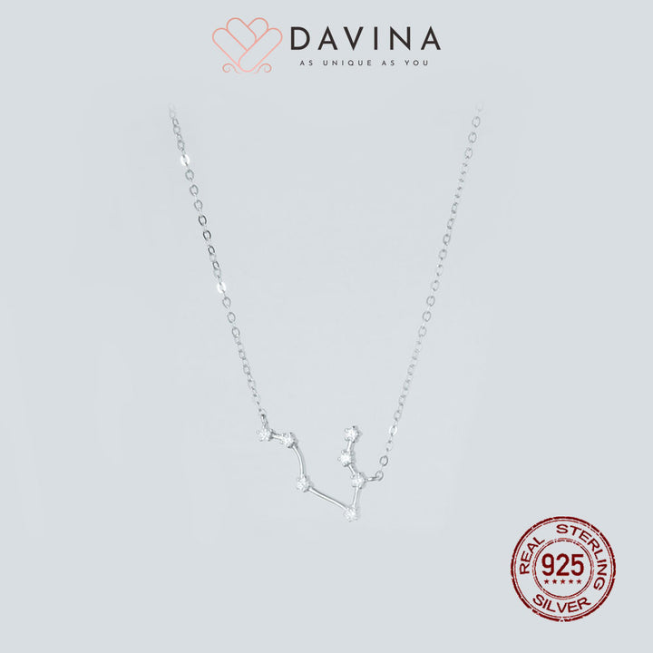 DAVINA Ladies Zodiac Necklace Sterling Silver 925