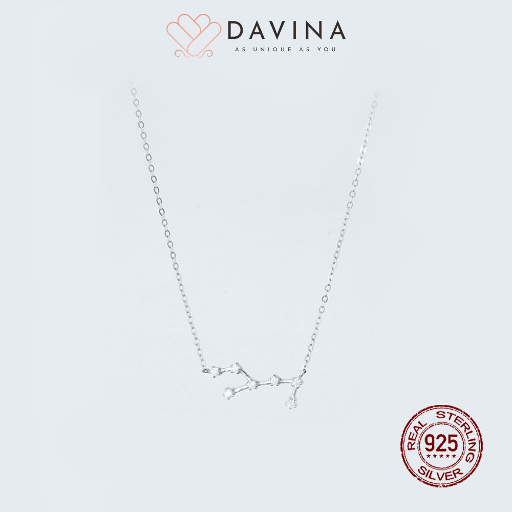 DAVINA Ladies Zodiac Necklace Sterling Silver 925