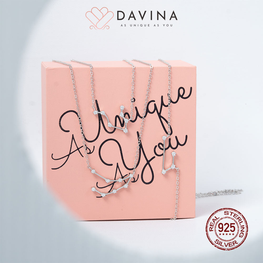 DAVINA Ladies Zodiac Necklace Sterling Silver 925