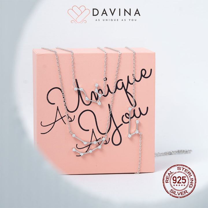 DAVINA Ladies Zodiac Necklace Sterling Silver 925
