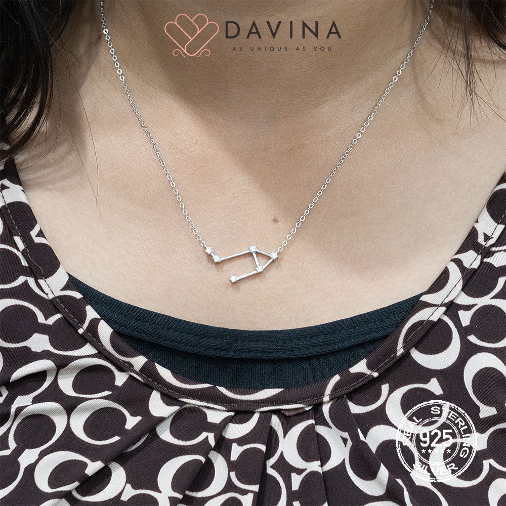 DAVINA Ladies Zodiac Necklace Sterling Silver 925