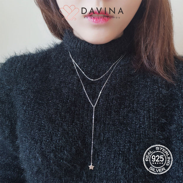 DAVINA Ladies Selina Necklace Silver Color S925