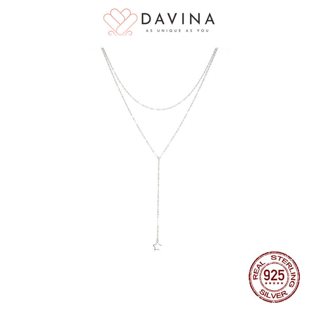 DAVINA Ladies Selina Necklace Sterling Silver 925