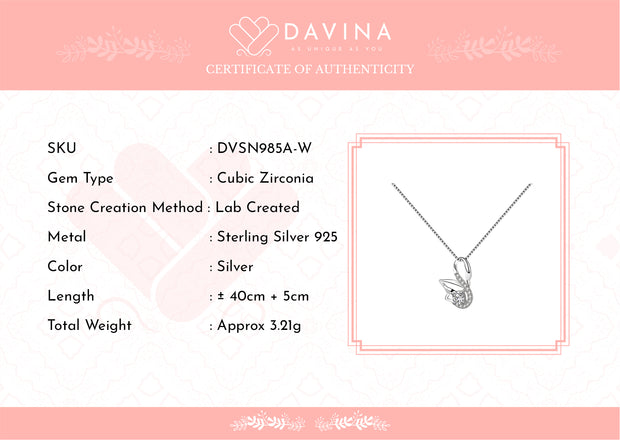DAVINA Ladies Yara Necklace Sterling Silver 925