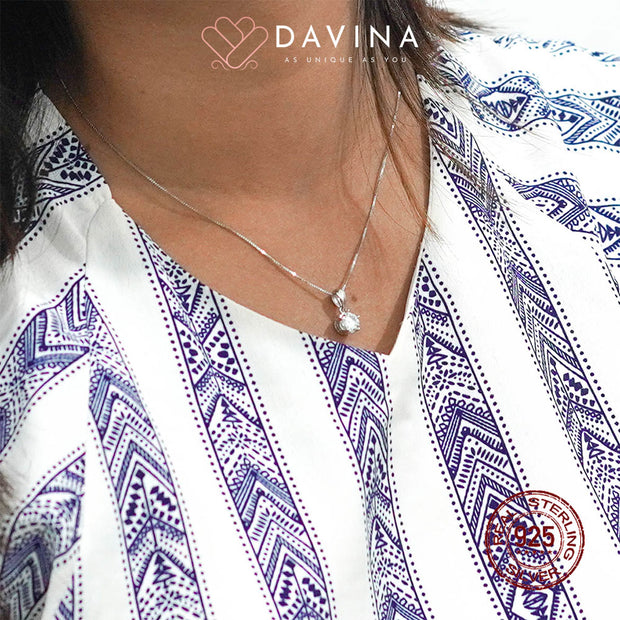 DAVINA Ladies Divya Necklace Sterling Silver 925