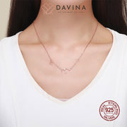 DAVINA Ladies Zodiac Necklace Rose Gold Color S925