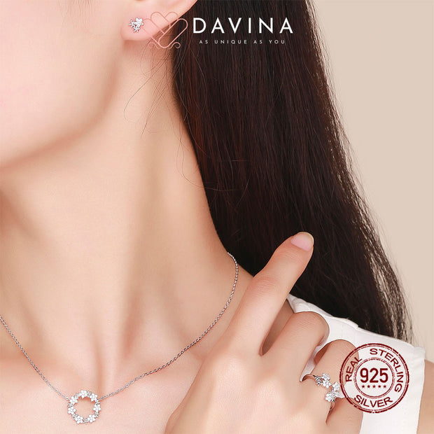 DAVINA Ladies Bianca Necklace Sterling Silver 925