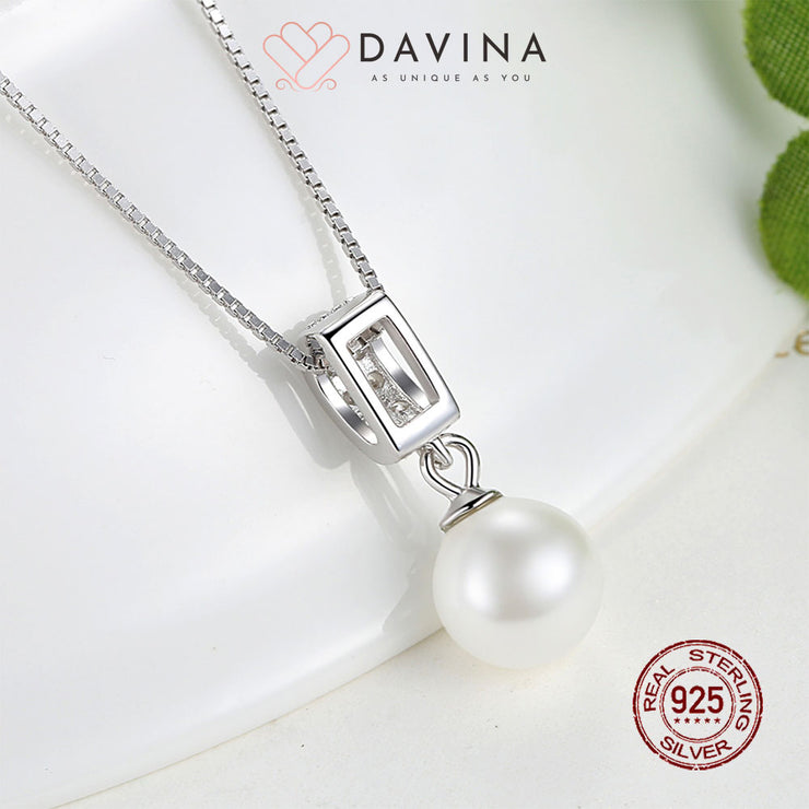 DAVINA Ladies Elizabeth Necklace Sterling Silver 925