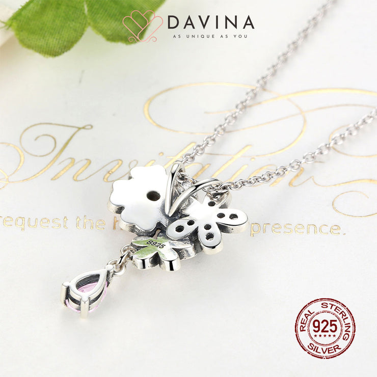 DAVINA Ladies Cherry Necklace Sterling Silver 925