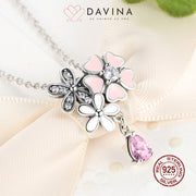 DAVINA Ladies Cherry Necklace Sterling Silver 925