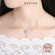 DAVINA Ladies Cherry Necklace Sterling Silver 925