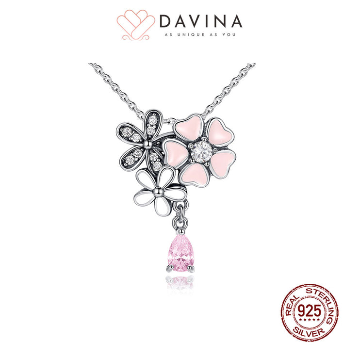 DAVINA Ladies Cherry Necklace Sterling Silver 925