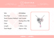 DAVINA Ladies Cherry Necklace Sterling Silver 925