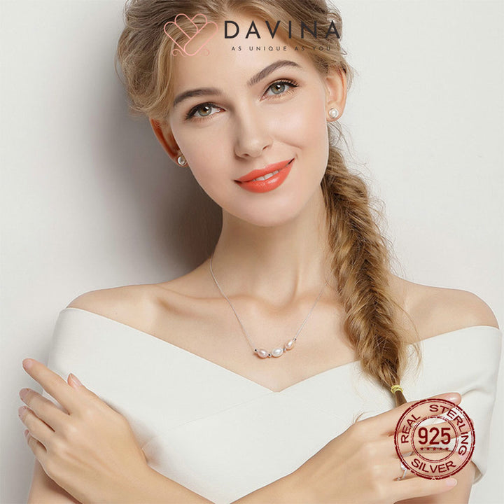 DAVINA Ladies Quinn Necklace Sterling Silver 925