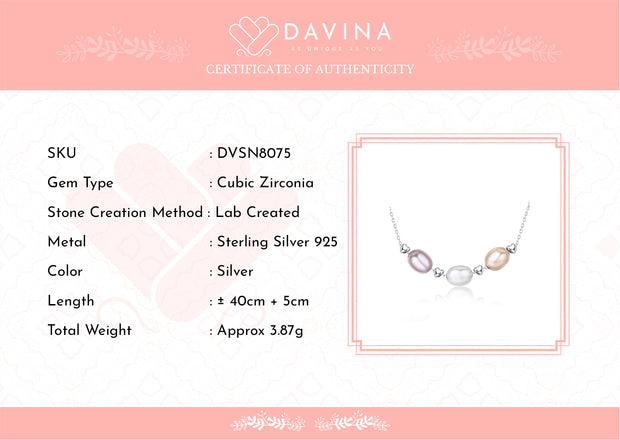 DAVINA Ladies Quinn Necklace Sterling Silver 925