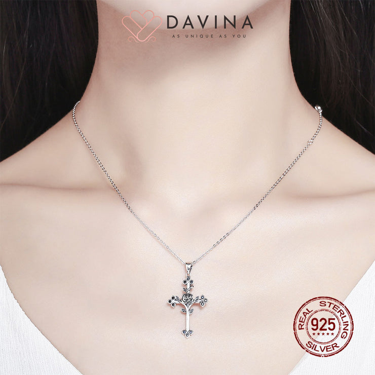 DAVINA Ladies Salin Necklace Sterling Silver 925