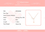 DAVINA Ladies Kylie Necklace Rose Gold Color S925