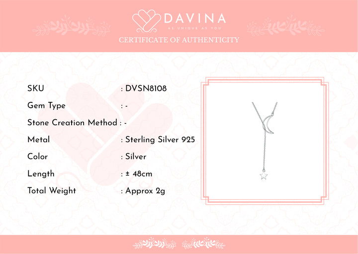 DAVINA Ladies Kylie Necklace Sterling Silver 925