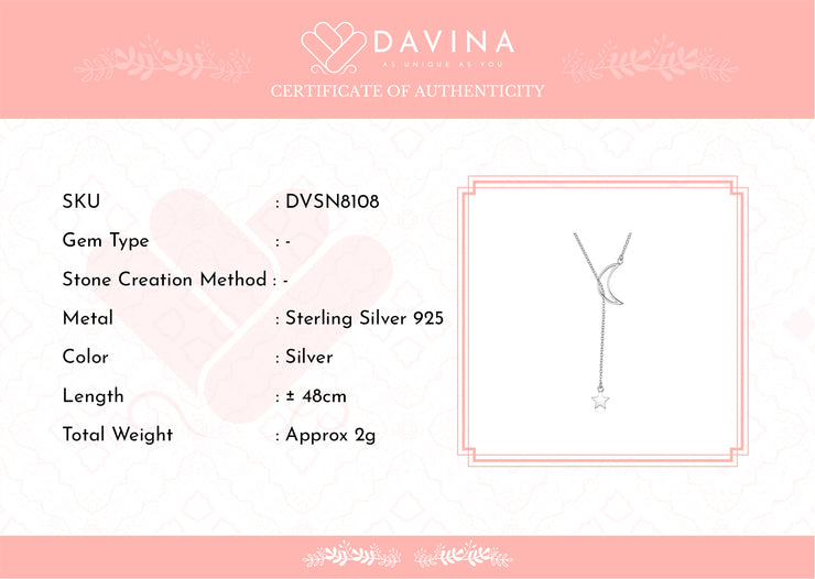 DAVINA Ladies Kylie Necklace Sterling Silver 925