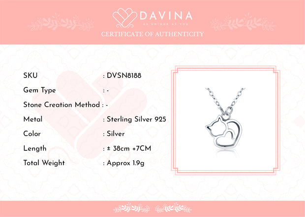 DAVINA Ladies Misty Necklace Sterling Silver 925