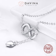 DAVINA Ladies Lucy Necklace Sterling Silver 925