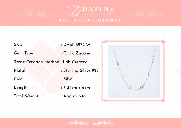 DAVINA Ladies Lynelle Necklace Silver Color S925