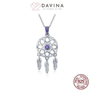 DAVINA Ladies Dream Catcher Necklace Silver Color S925