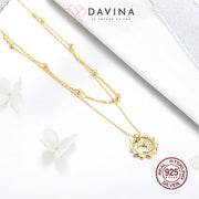 DAVINA Ladies Adishree Necklace Gold Color S925