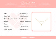 DAVINA Ladies Adishree Necklace Gold Color Sterling Silver 925