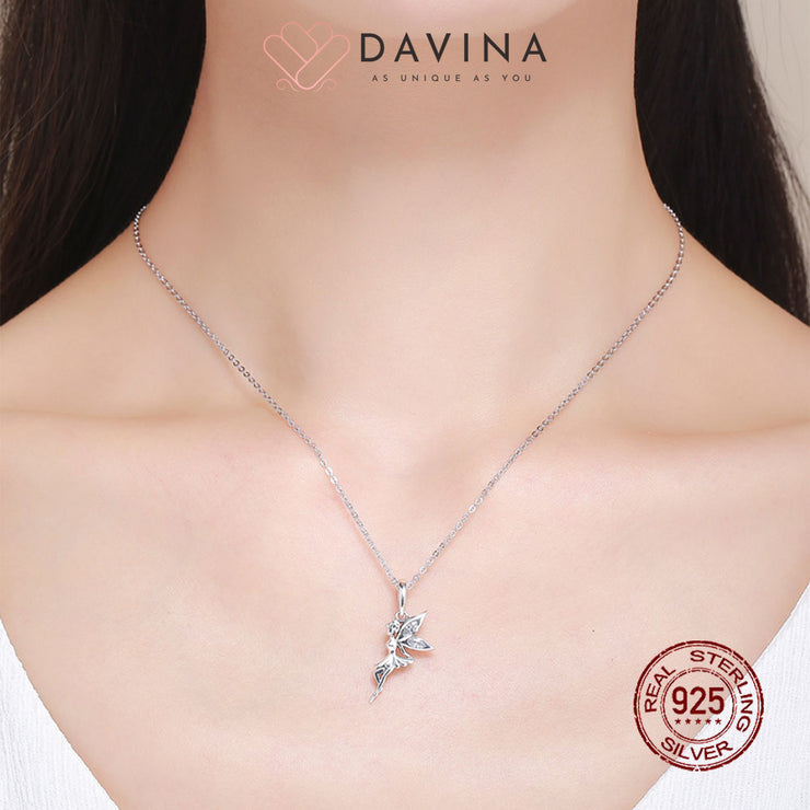 DAVINA Ladies Fairy Necklace Silver Color S925