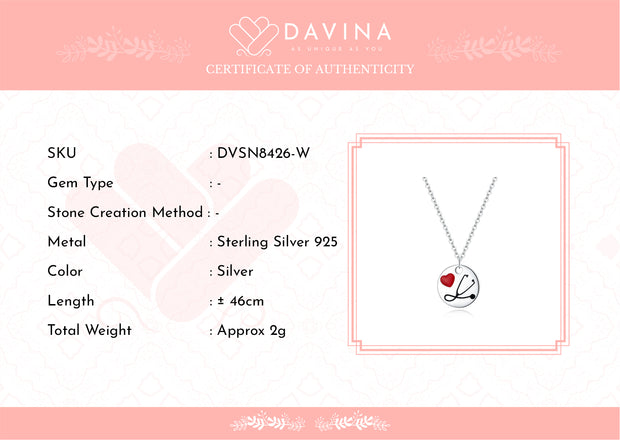 DAVINA Ladies Misha Necklace Sterling Silver 925